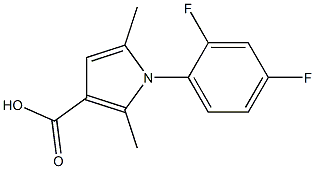 1-(2,4-Difluorophenyl)-2,5-dimethyl-1H-pyrrole-3-carboxylic acid 结构式