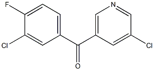 3-CHLORO-5-(3-CHLORO-4-FLUOROBENZOYL)PYRIDINE 结构式