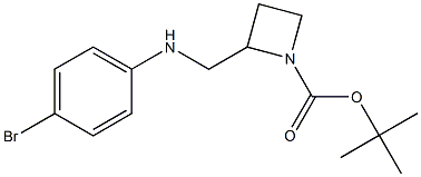 1-BOC-2-[(4-BROMO-PHENYL)-AMINOMETHYL]-AZETIDINE 结构式