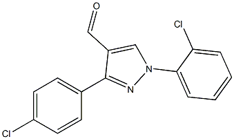 1-(2-CHLOROPHENYL)-3-(4-CHLOROPHENYL)-1H-PYRAZOLE-4-CARBALDEHYDE 结构式