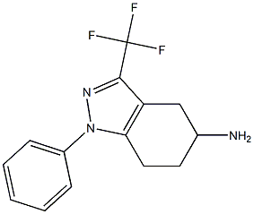 5-Amino-4,5,6,7-tetrahydro-1-phenyl-3-trifluoromethyl-1H-indazole 结构式