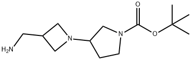 3-(3-AMINOMETHYL-AZETIDIN-1-YL)-PYRROLIDINE-1-CARBOXYLIC ACID TERT-BUTYL ESTER 结构式