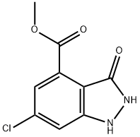 6-Chloro-3-hydroxy-4-indazolecarboxylic acid methyl ester 结构式
