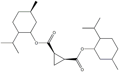 (1S,2S)-CYCLOPROPANE-1,2-DICARBOXYLIC ACID BIS-((1R,2S,5R)-2-ISOPROPYL-5-METHYL-CYCLOHEXYL) ESTER 结构式