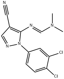 N'-[4-CYANO-1-(3,4-DICHLOROPHENYL)-1H-PYRAZOL-5-YL]-N,N-DIMETHYLIMINOFORMAMIDE 结构式