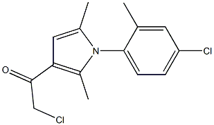 2-CHLORO-1-[1-(4-CHLORO-2-METHYLPHENYL)-2,5-DIMETHYL-1H-PYRROL-3-YL]ETHANONE 结构式