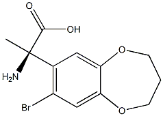 (2R)-2-AMINO-2-(8-BROMO(2H,3H,4H-BENZO[B]1,4-DIOXEPIN-7-YL))PROPANOIC ACID 结构式