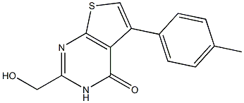 2-(Hydroxymethyl)-5-(4-methylphenyl)thieno[2,3-d]pyrimidin-4(3H)-one 结构式