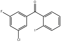 3-CHLORO-5-FLUORO-2'-IODOBENZOPHENONE 结构式