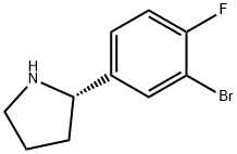 (2S)-2-(3-Bromo-4-fluorophenyl)pyrrolidine 结构式