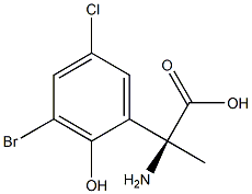 (2S)-2-Amino-2-(3-bromo-5-chloro-2-hydroxyphenyl)propanoic acid 结构式