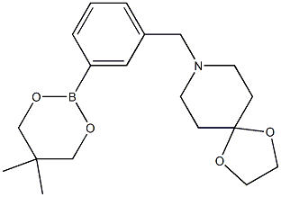 8-[3-(5,5-DIMETHYL-1,3,2-DIOXABORINAN-2-YL)BENZYL]-1,4-DIOXA-8-AZASPIRO[4.5]DECANE 结构式