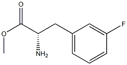 METHYL (2S)-2-AMINO-3-(3-FLUOROPHENYL)PROPANOATE 结构式