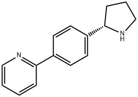 2-[4-((2S)Pyrrolidin-2-yl)phenyl]pyridine 结构式