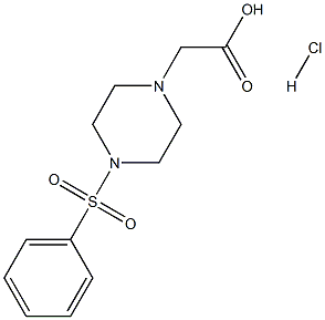 (4-Benzenesulfonyl-piperazin-1-yl)-acetic acid hydrochloride 结构式