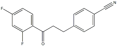 3-(4-CYANOPHENYL)-2',4'-DIFLUOROPROPIOPHENONE 结构式