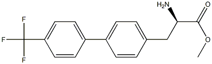 METHYL (2R)-2-AMINO-3-(4-[4-(TRIFLUOROMETHYL)PHENYL]PHENYL)PROPANOATE 结构式