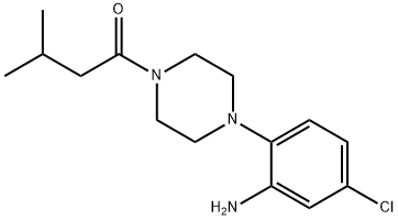 1-[4-(2-氨基-4-氯苯基)-1-	哌嗪]-3-甲基丁-1-酮 结构式