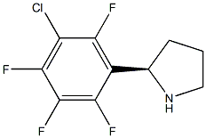 (2R)-2-(5-CHLORO-2,3,4,6-TETRAFLUOROPHENYL)PYRROLIDINE 结构式