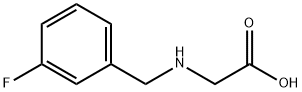 [(3-FLUOROBENZYL)AMINO]ACETIC ACID 结构式