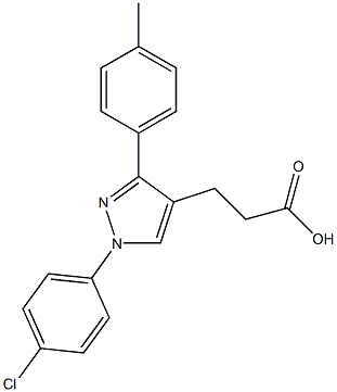 3-(1-(4-CHLOROPHENYL)-3-P-TOLYL-1H-PYRAZOL-4-YL)PROPANOIC ACID 结构式