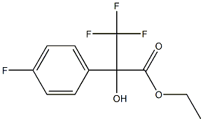3,3,3-TRIFLUORO-2-(4-FLUOROPHENYL)-2-HYDROXYPROPIONIC ACID ETHYL ESTER 结构式