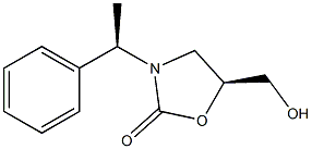 (5S)-5-(HYDROXYMETHYL)-3-[(1R)-1-PHENYLETHYL]-2-OXAZOLIDINONE 结构式