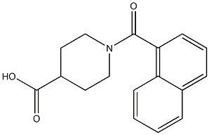 1-(1-NAPHTHOYL)PIPERIDINE-4-CARBOXYLIC ACID 结构式