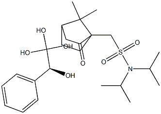 (S)-CAMPHORSULFONIC ACID DIISOPROPYLAMIDE MANDELATE ACETAL 结构式