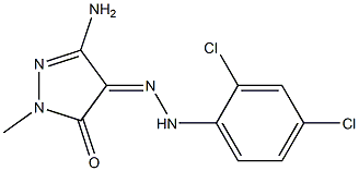 (4Z)-3-AMINO-1-METHYL-1H-PYRAZOLE-4,5-DIONE 4-[(2,4-DICHLOROPHENYL)HYDRAZONE] 结构式