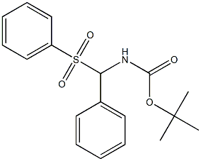 (苯磺酰基苯基甲基)氨基甲酸叔丁酯 结构式