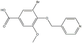 3-BROMO-5-METHOXY-4-(PYRIDIN-4-YLMETHOXY)BENZOIC ACID 结构式