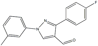 3-(4-FLUOROPHENYL)-1-M-TOLYL-1H-PYRAZOLE-4-CARBALDEHYDE 结构式