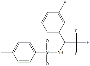 N-[2,2,2-TRIFLUORO-1-(3-FLUOROPHENYL)ETHYL]-P-TOLUOLSULFONAMIDE 结构式