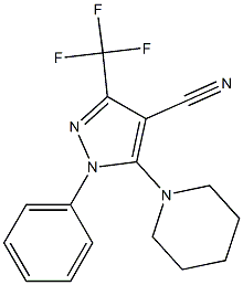 4-CYANO-1-PHENYL-5-(PIPERIDIN-1-YL)-3-(TRIFLUOROMETHYL)PYRAZOLE 结构式