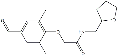 2-(4-Formyl-2,6-dimethylphenoxy)-N-(tetrahydrofuran-2-ylmethyl)acetamide 结构式