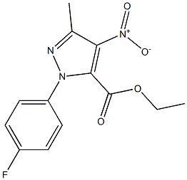 1-(4-FLUOROPHENYL)-3-METHYL-4-NITRO-1H-PYRAZOLE-5-CARBOXYLIC ACID ETHYL ESTER 结构式