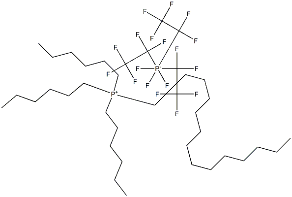 TRIHEXYL(TETRADECYL)PHOSPHONIUM TRIS(PENTAFLUOROETHYL)TRIFLUOROPHOSPHATE 结构式