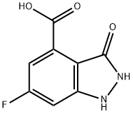 3-羟基-6-氟-吲唑-4-羧酸 结构式