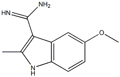 5-METHOXY-2-METHYLINDOLE-3-CARBOXAMIDINE 结构式