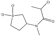 2-CHLORO-N-(1,1-DIOXIDOTETRAHYDROTHIEN-3-YL)-N-METHYLPROPANAMIDE 结构式