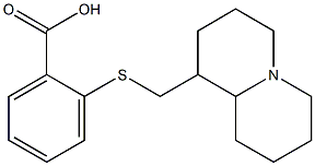 2-[(OCTAHYDRO-2H-QUINOLIZIN-1-YLMETHYL)THIO]BENZOIC ACID 结构式