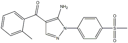 (5-AMINO-1-(4-(METHYLSULFONYL)PHENYL)-1H-PYRAZOL-4-YL)(O-TOLYL)METHANONE 结构式