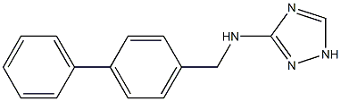 N-(1,1'-BIPHENYL-4-YLMETHYL)-1H-1,2,4-TRIAZOL-3-AMINE 结构式