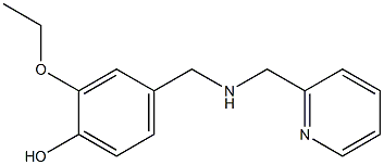 2-Ethoxy-4-(((pyridin-2-ylmethyl)amino)methyl)phenol 结构式