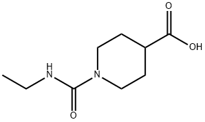 1-[(ETHYLAMINO)CARBONYL]PIPERIDINE-4-CARBOXYLIC ACID 结构式