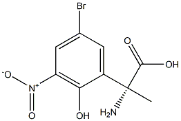 (2R)-2-AMINO-2-(5-BROMO-2-HYDROXY-3-NITROPHENYL)PROPANOIC ACID 结构式