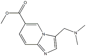 METHYL 3-[(DIMETHYLAMINO)METHYL]IMIDAZO[1,2-A]PYRIDINE-6-CARBOXYLATE 结构式