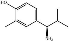 4-((1R)-1-AMINO-2-METHYLPROPYL)-2-METHYLPHENOL 结构式