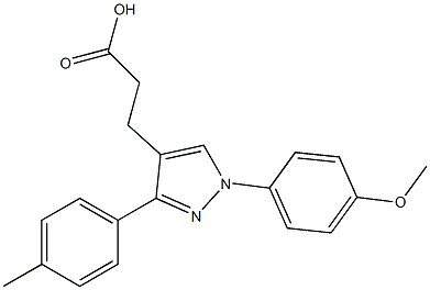 3-(1-(4-METHOXYPHENYL)-3-P-TOLYL-1H-PYRAZOL-4-YL)PROPANOIC ACID 结构式